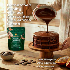 U Chocolate baking and molding scene illustrating versatile use