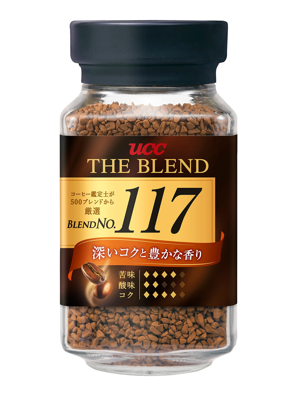 UCC the-blend-117-instant-coffee-jar offers a quick, flavorful morning cup.