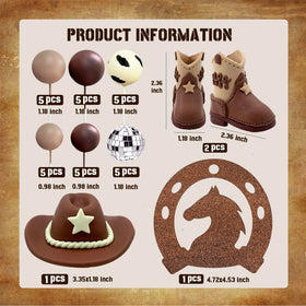 UFROMSKY cowboy boot topper adds western detail to desserts.