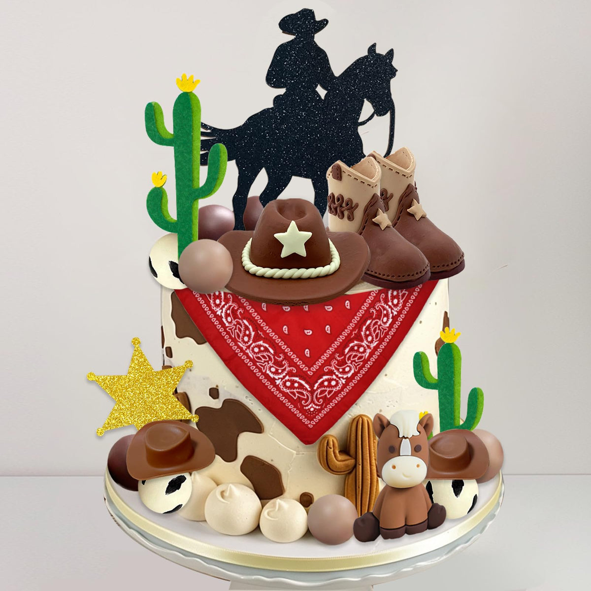 UFROMSKY cowboy hat cake toppers to decorate western themed desserts