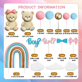 UFROMSKY rainbow cake topper with soft clay brightens party desserts