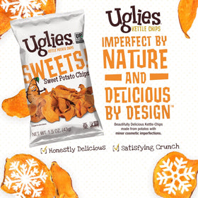 UGLIES gluten-free and kosher Sweet Potato chips for inclusive snacking.