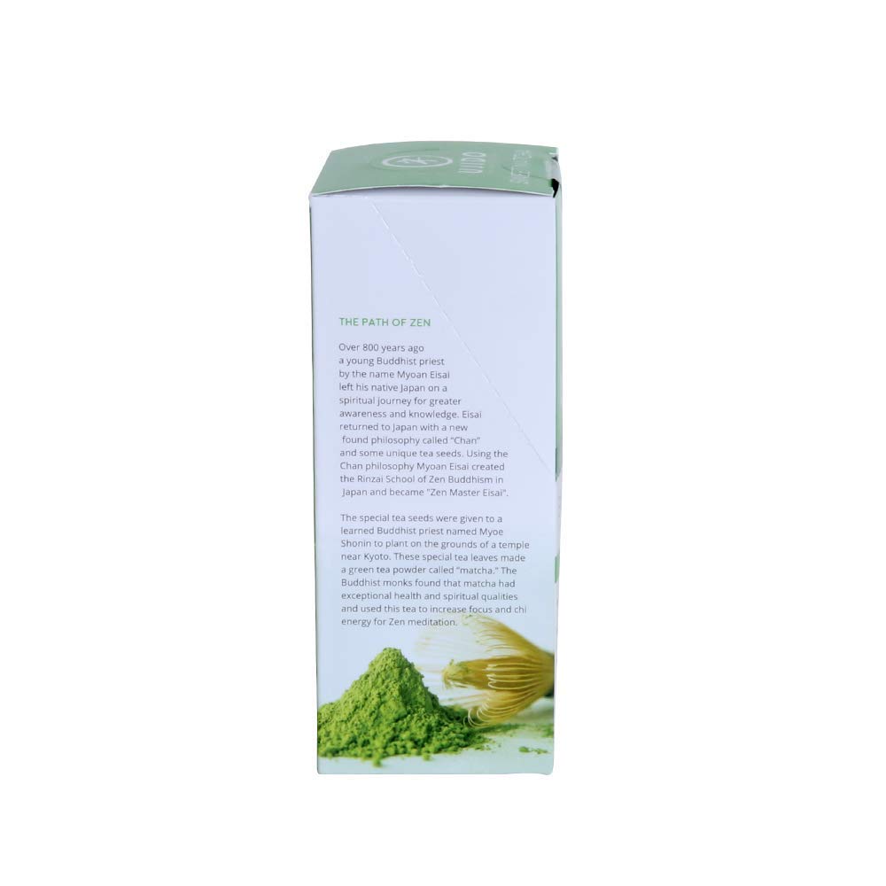 Prepared Ujido matcha latte in a ceramic mug with vibrant green foam