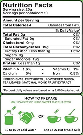 Ujido sugar-free matcha packets for convenient on-the-go use