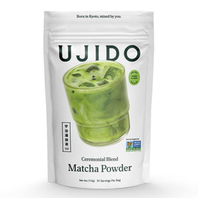 Ujido Path of Zen ceremonial matcha 4oz packaging shows premium quality and emerald powder