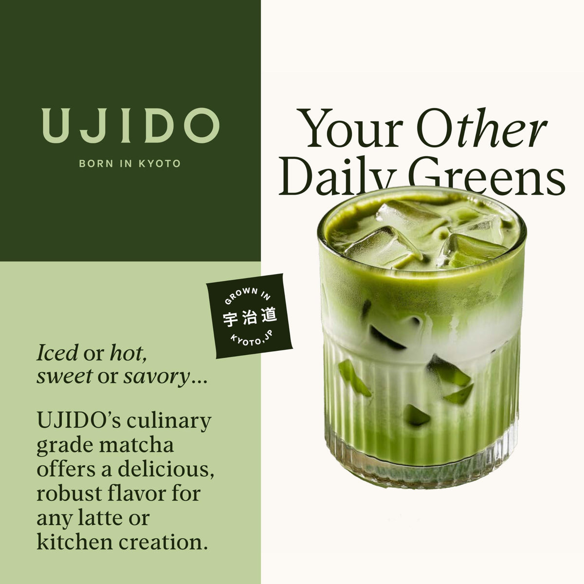 Ujido Culinary Matcha baking dish adds vibrant color and flavor.