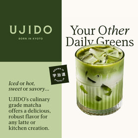 Ujido Culinary Matcha baking dish adds vibrant color and flavor.
