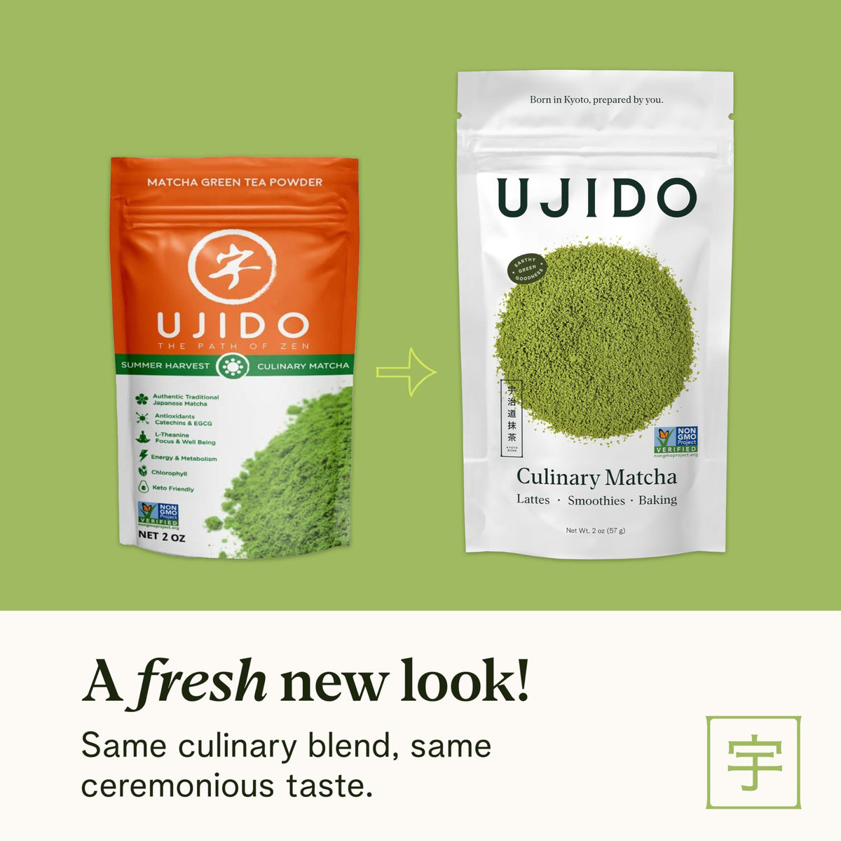 Ujido Matcha latte ready-to-froth for creamy beverages.