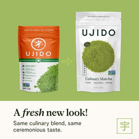 Ujido Matcha latte ready-to-froth for creamy beverages.