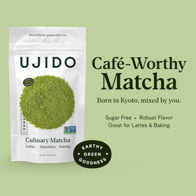Ujido matcha powder in raw ingredient applications.