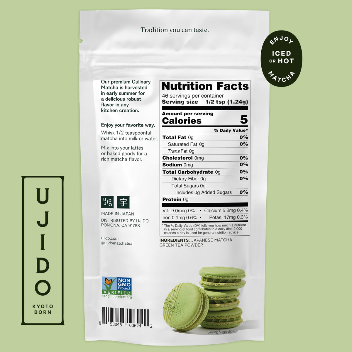 Ujido Summer Harvest Culinary Matcha cup for a smooth tea.