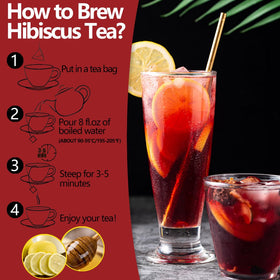 ULTHMOK Brewed hibiscus tea pour, hot or iced with confidence.