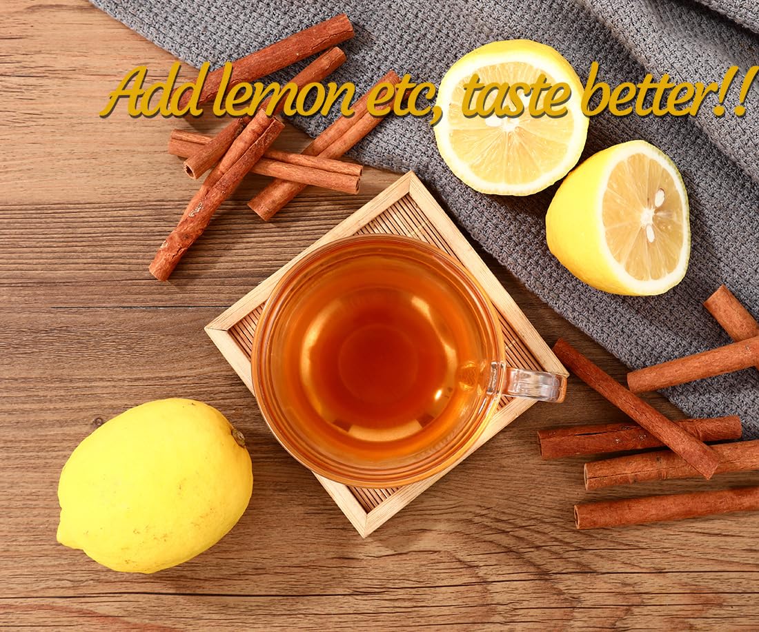 ULTHMOK cup of cinnamon tea steaming with warm, inviting aroma.