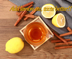 ULTHMOK cup of cinnamon tea steaming with warm, inviting aroma.