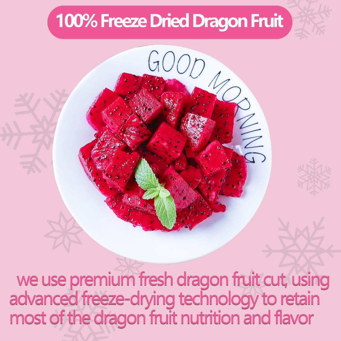 ULTHMOK dragon fruit chunks snack with natural sweetness and crunch