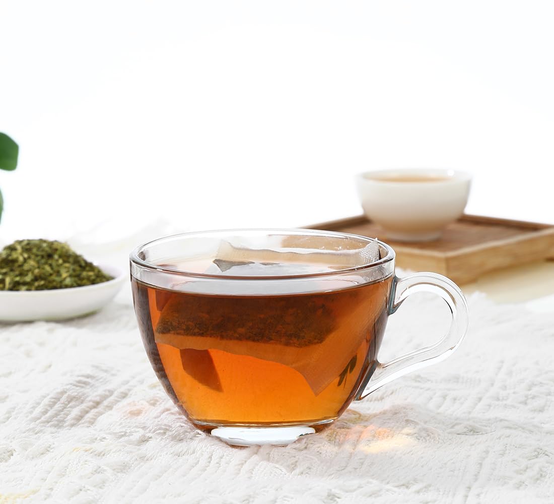ULTHMOK brewed cup of guava leaf tea highlighting caffeine-free relaxation