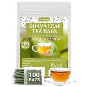 ULTHMOK Premium Guava Leaf Tea Bags packaging showing natural single-ingredient design