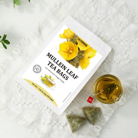 ULTHMOK mullein leaf tea in cup, pure flavor without additives.
