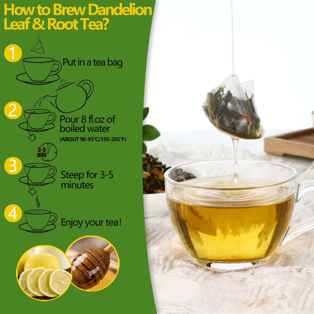 ULTHMOK packaging signals natural, additive-free dandelion ingredients.