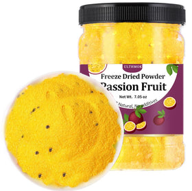 ULTHMOK premium freeze-dried passion fruit powder in a 250g jar for smoothies.