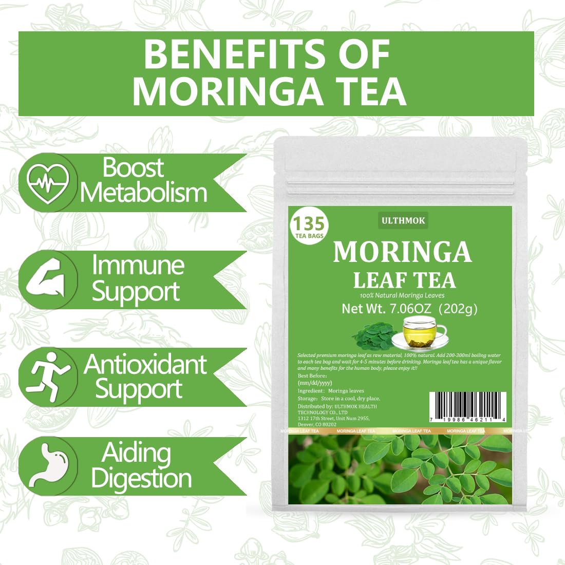 ULTHMOK sources from natural farms to ensure additive-free Moringa quality.