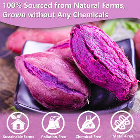 ULTHMOK purple potato powder close-up shows powder texture and rich hue.