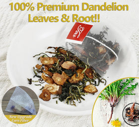 ULTHMOK roasted dandelion root and leaf tea for a calm, flavorful brew.