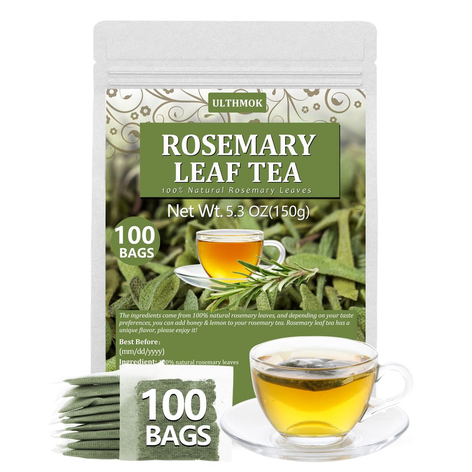 ULTHMOK rosemary tea bags close-up of pure leaves for a crisp, aromatic brew