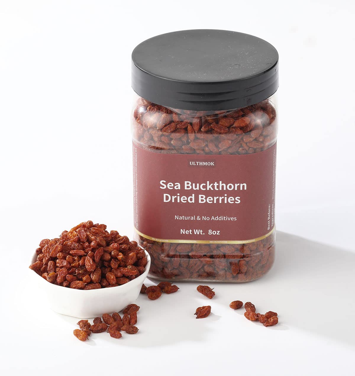 ULTHMOK sea buckthorn berries close-up highlighting vibrant color and size