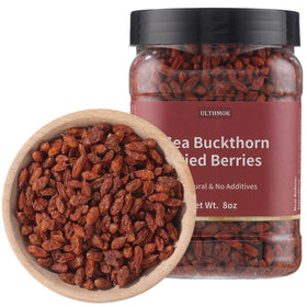 ULTHMOK sea buckthorn berries in a jar showing airtight packaging and preserved aroma