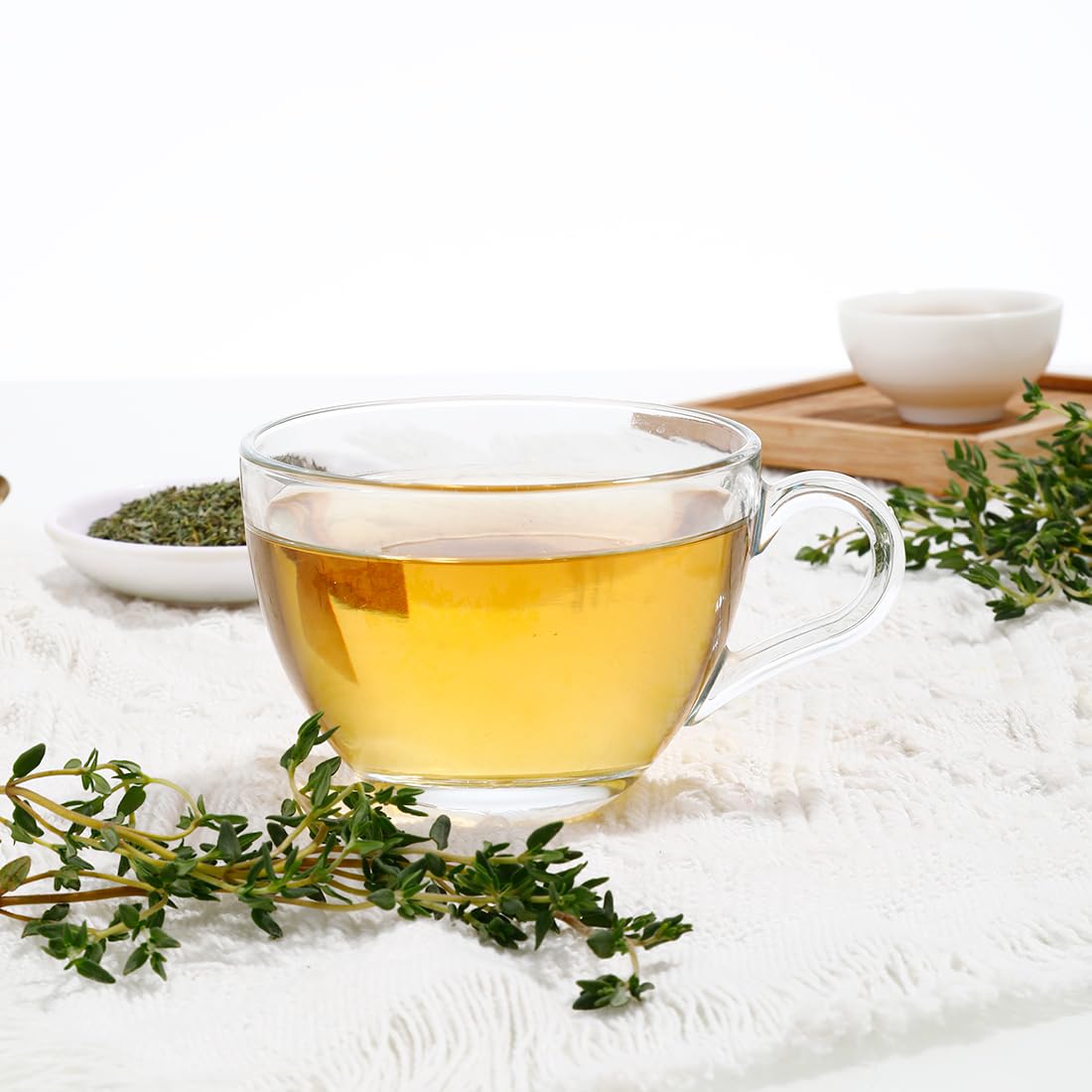 ULTHMOK thyme tea bag close-up shows real leaves