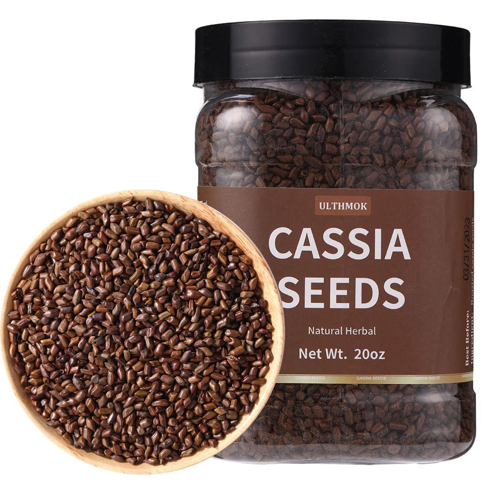 ULTHMOK top-grade cassia seed tea jar-20oz ready for daily brewing.