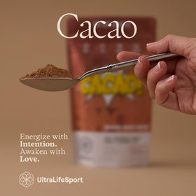 Ultra Life Sport Ecuador origin cacao image emphasizing sustainable sourcing.