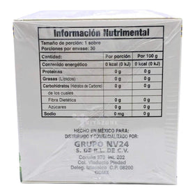 Label emphasizing natural formula and 100% herbal ingredients