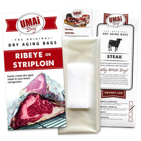 UMAi Dry ribeye in bag ready for controlled aging to enhance flavor