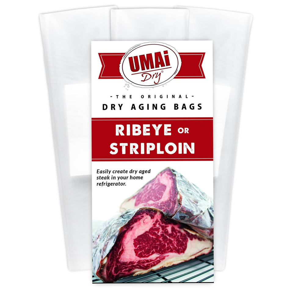 UMAi Dry steak aging bag in package ready for home aging of beef