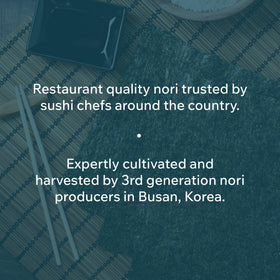 Umikai Nori sheets for onigiri add seaweed aroma and cohesive rice binding