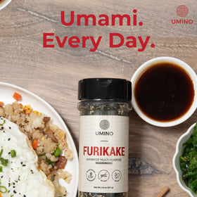 Umino Furikake ready dish bowl suggesting versatile serving options.