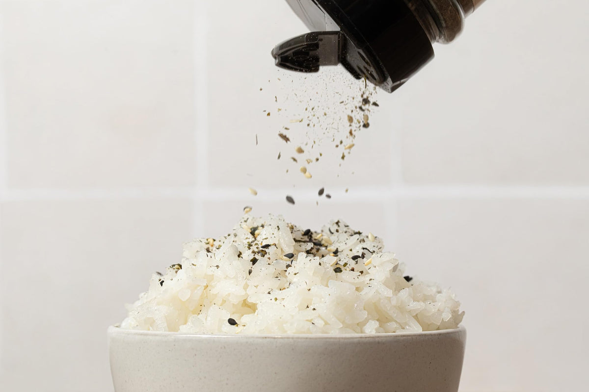 Umino Furikake USA-made label emphasizes small-batch freshness.