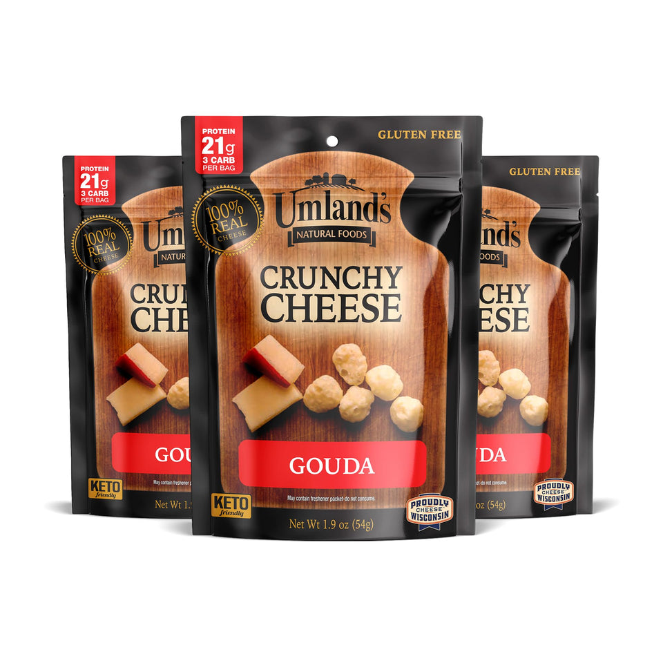 Umland's Gouda Crunch 3-pack offers keto-friendly snack with bold flavor.