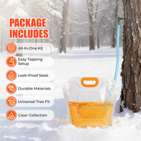 UMONIE Maple Syrup Tapping Kit foldable bags save storage space when not in use.