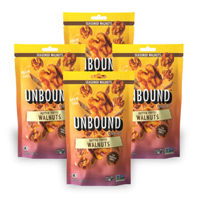 Unbound Butter Toffee Walnuts bag ready-to-eat crunchy snack with protein