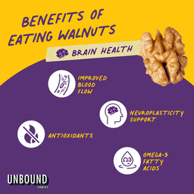 Close-up of Unbound Butter Toffee Walnuts crunch and roasted seasoning