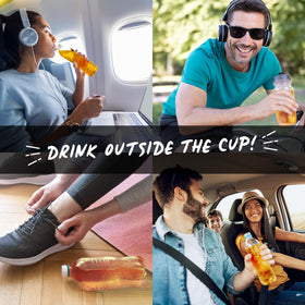 Travel-ready setup with Unbrewed Planet Instant Iced Tea during outdoor activity