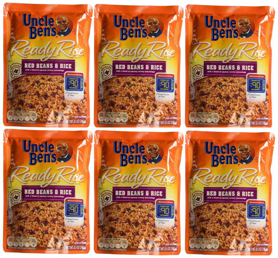 Uncle Ben's Ready Rice Red Beans & Rice pack ready to heat for quick meals.