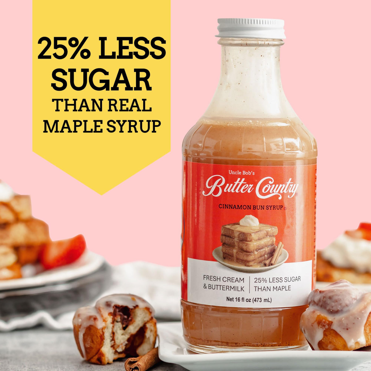 Uncle Bob's Cinnamon Bun Syrup in coffee for cinnamon flair
