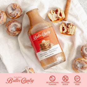 Uncle Bob's Cinnamon Bun Syrup on waffles for warm spice