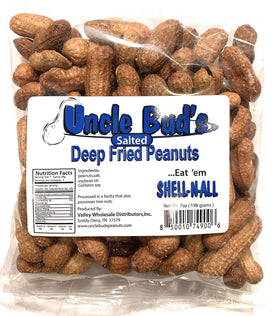 Uncle Bud's Cajun deep fried peanuts bag—bold flavor for spice lovers.