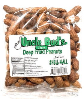 Uncle Bud's shell-n-all close-up—interactive crunch with every bite.