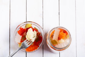 Antipasto platter featuring Uncle Giuseppe's Giardiniera for color